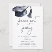 Einladung der Peace Out Party Graduation Party (Vorderseite)