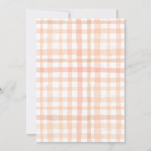 Einladung der Peach Baby Dusche | Peach Baby (Rückseite)