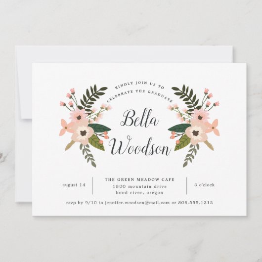 Einladung der Peach Meadow Graduation Party (Vorderseite)