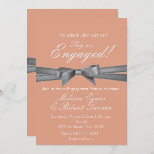 Einladung der Peach & Silver Bow-Gruppe (Vorne/Hinten)