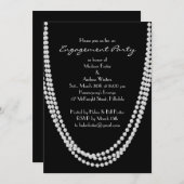 Einladung der Pearl Engagement Party der 1920er Ja (Vorne/Hinten)
