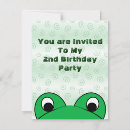 Einladung der Peeping Frog Birthday Party