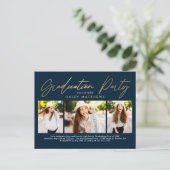 Einladung der Penned Party Graduation Party Postkarte (Stehend Vorderseite)