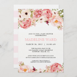 Einladung der Peony Baby Dusche