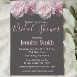 Einladung der Peony Bridal Dusche