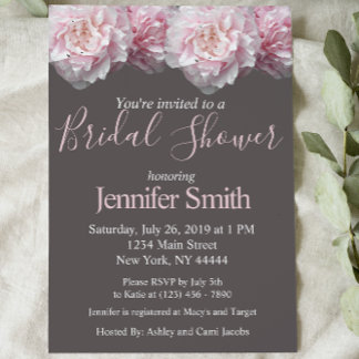 Einladung der Peony Bridal Dusche