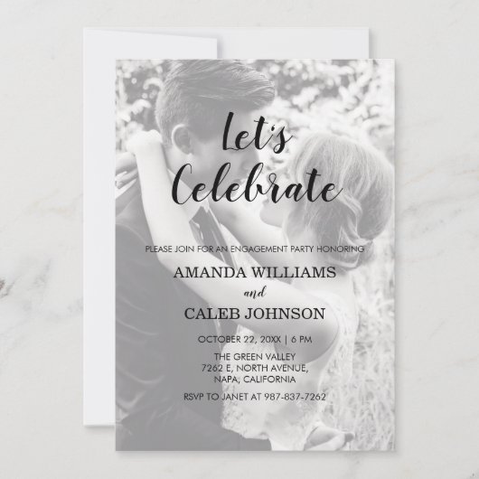 Einladung der personalisierten 2-Foto-Gruppe (Vorderseite)