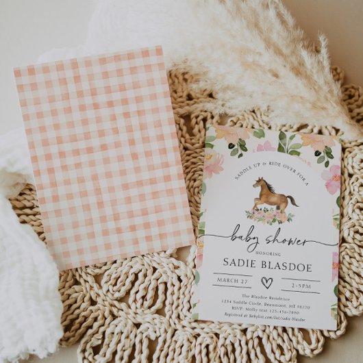 Einladung der PferdeBaby-Dusche