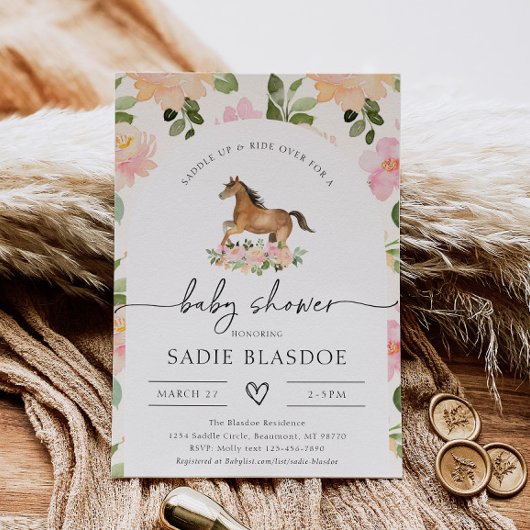 Einladung der PferdeBaby-Dusche