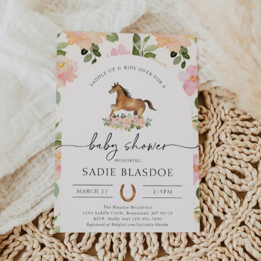 Einladung der PferdeBaby-Dusche