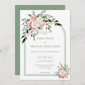 Einladung der Pfirsichblume Arch Einladung (Vorne/Hinten)