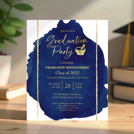 Einladung der Pharmacy School Graduation Party Bud