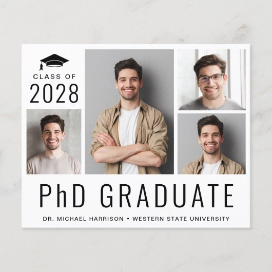 Einladung der PhD-Foto-Graduationspartei (Vorderseite)