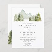 Einladung der Pine Engagement Party für die Budget (Vorne/Hinten)