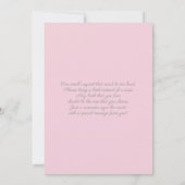 Einladung der Pink Bow Baby Shower Girl (Rückseite)