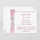 Einladung der Pink Diamond Infinity-Engagement-Par (Vorne/Hinten)