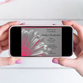 Einladung der Pink Floral Highlights Graduation Pa