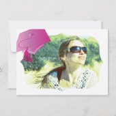 Einladung der Pink Graduation Party für Mädchen (Rückseite)