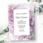 Einladung der Pink Hydrangea Graduation Party