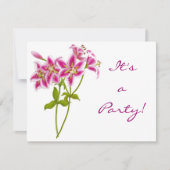 Einladung der Pink Tiger Lily (Vorderseite)