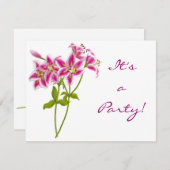 Einladung der Pink Tiger Lily (Vorne/Hinten)