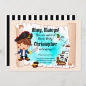 Einladung der Pirate Birthday Party (Vorne/Hinten)