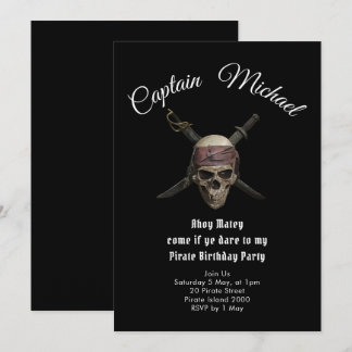Einladung der Pirate Birthday Party