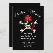 Einladung der Pirate Birthday Party
