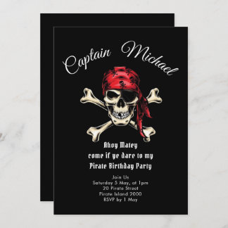 Einladung der Pirate Birthday Party