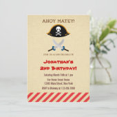 Einladung der Pirate Birthday Party (Stehend Vorderseite)
