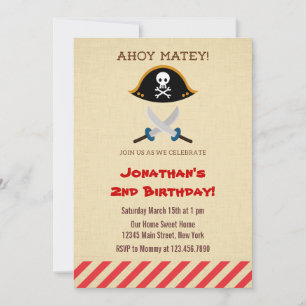 Einladung der Pirate Birthday Party
