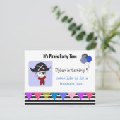 Einladung der Pirate Birthday Party (Stehend Vorderseite)