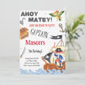 Einladung der Pirate Birthday Party (Stehend Vorderseite)