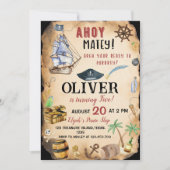 Einladung der Pirate Birthday Party (Vorderseite)