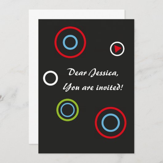 Einladung der Play-Taste (Vorne/Hinten)