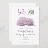 Einladung der Polar Bear Baby Dusche (Vorne/Hinten)