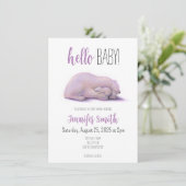 Einladung der Polar Bear Baby Dusche (Stehend Vorderseite)