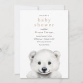 Einladung der Polar Bear Baby Dusche (Vorderseite)