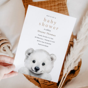 Einladung der Polar Bear Baby Dusche