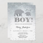 Einladung der Polar Bear Baby Dusche (Vorne/Hinten)