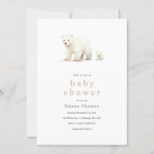 Einladung der Polar Bear Baby Dusche
