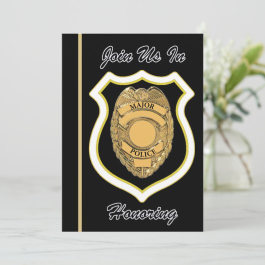 Einladung der Polizei für größere Altersversorgung (Stehend Vorderseite)