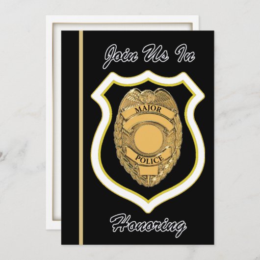 Einladung der Polizei für größere Altersversorgung (Vorne/Hinten)