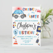 Einladung der Polizei Geburtstagspartei (Stehend Vorderseite)