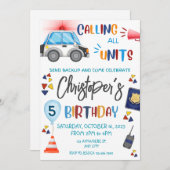 Einladung der Polizei Geburtstagspartei (Vorne/Hinten)