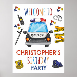 Einladung der Polizei Geburtstagspartei Poster