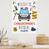 Einladung der Polizei Geburtstagspartei Poster (Küche)