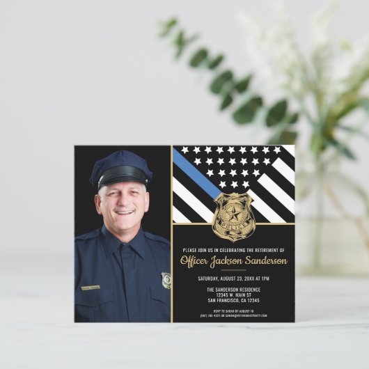 Einladung der Polizei zum Foto (Stehend Vorderseite)