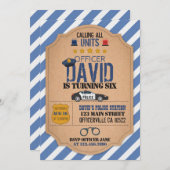 Einladung der Polizei zum Geburtstag (Vorne/Hinten)