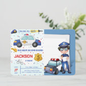 Einladung der Polizei zum Geburtstag Foto (Stehend Vorderseite)